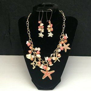 Beach Theamed Charmed Necklace & Earrings
